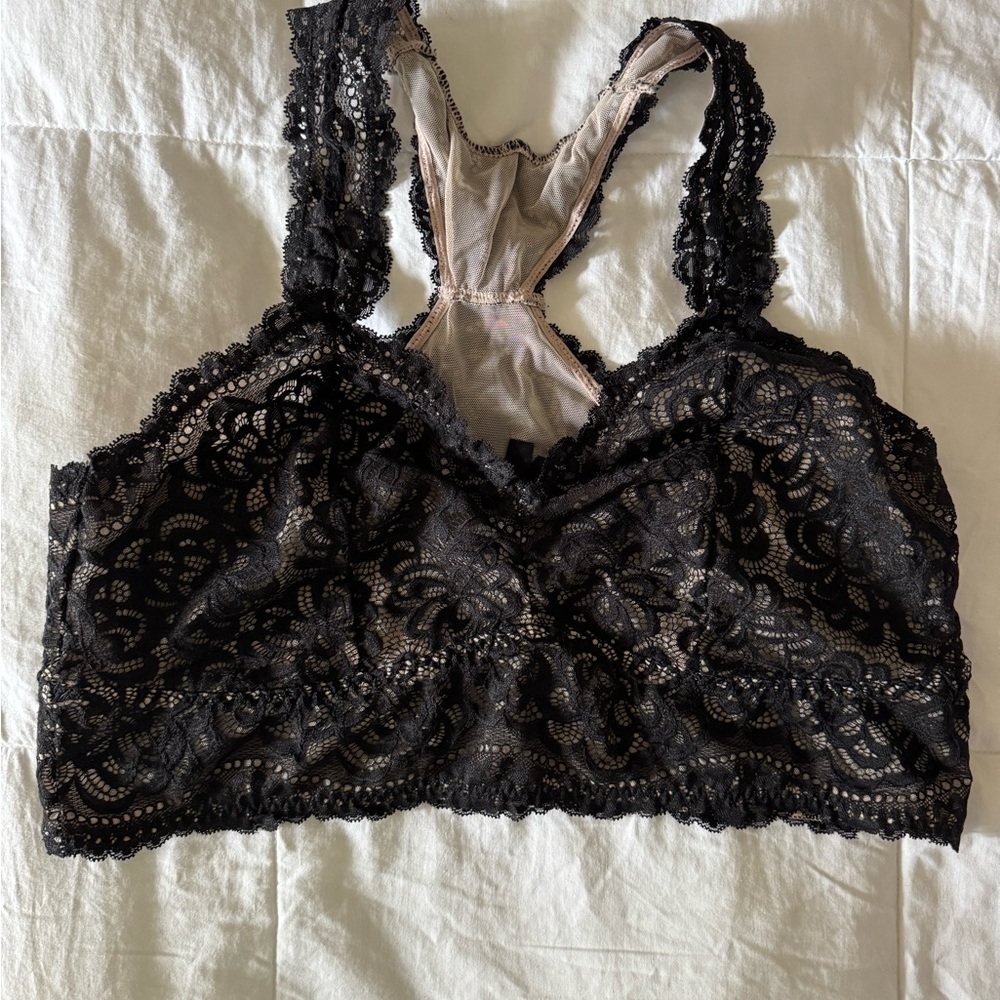 Torrid Black Lace Bralette with Adjustable Straps
